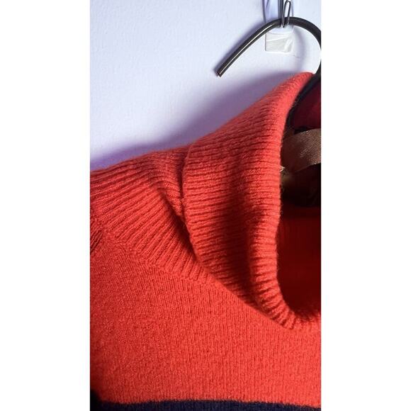 J. Crew Womens M Colorblock Turtleneck Sweater Supersoft Yarn Merino Wool Blend‎ - Picture 5 of 9